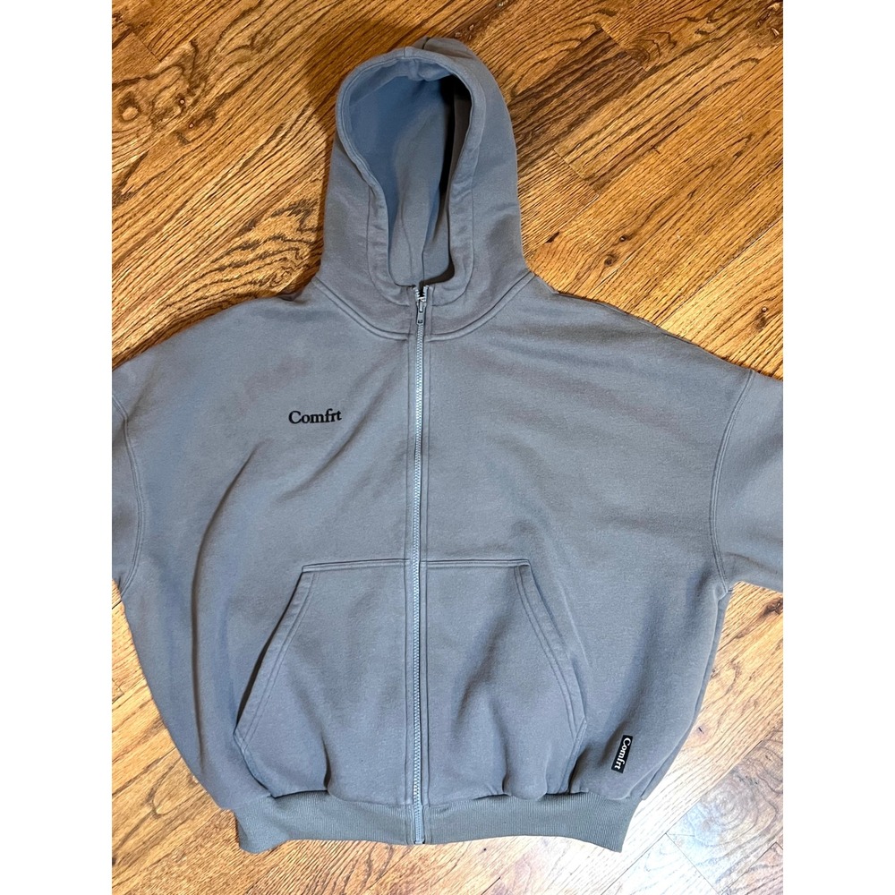 OVERSIZED Comfrt Zip Hoodie in Slate Gray